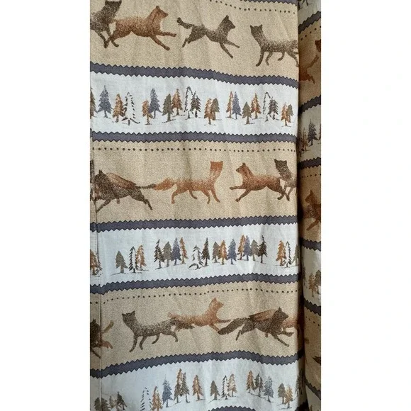 Wrangler Western Wear Cotton Long Sleeve Shirt‎ L Wolf Fox Cowgirl Horsegirl - Picture 14 of 16